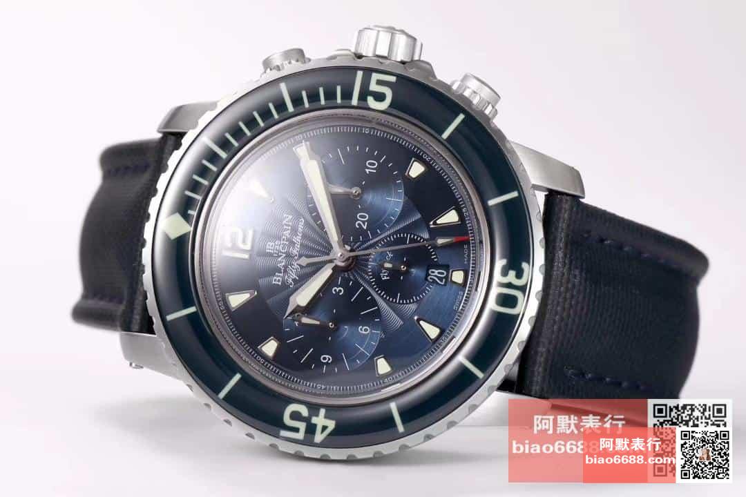 OM Factory Blancpain Fifty Fathoms 50 Fathoms kronograf serisi kol saati - dalış saatlerinin atası, gerçek-replika karşılaştırmalı inceleme — 31. fotoğraf
