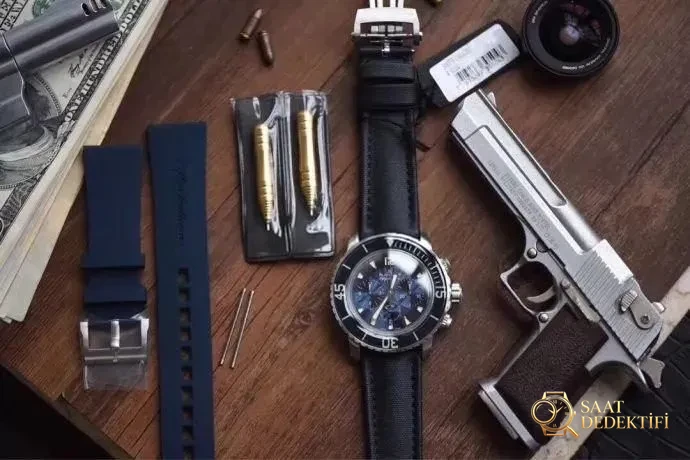 OM Factory Blancpain Fifty Fathoms 5085F çok fonksiyonlu dalış saati - orijinal karşılaştırmalı inceleme - Kasa Profili ve Kurma Kolu İncelemesi