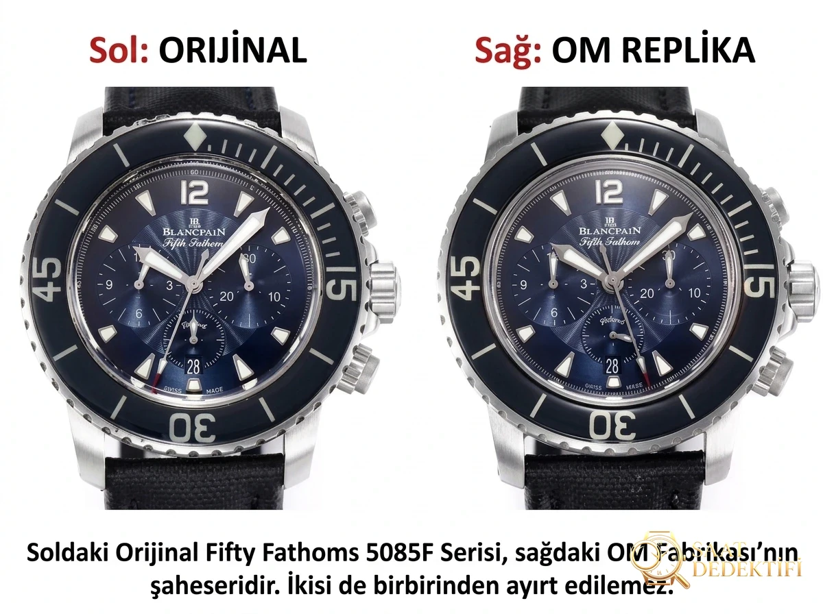 OM Factory Blancpain Fifty Fathoms 5085F çok fonksiyonlu dalış saati - orijinal karşılaştırmalı inceleme - Genel Açı ve Estetik Duruş