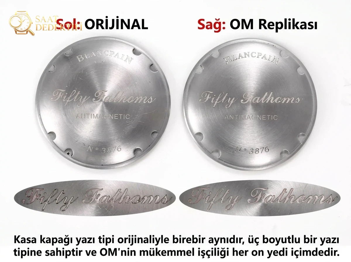 OM Factory Blancpain Fifty Fathoms 5085F çok fonksiyonlu dalış saati - orijinal karşılaştırmalı inceleme - Toka İçi Mikro Ayar Mekanizması