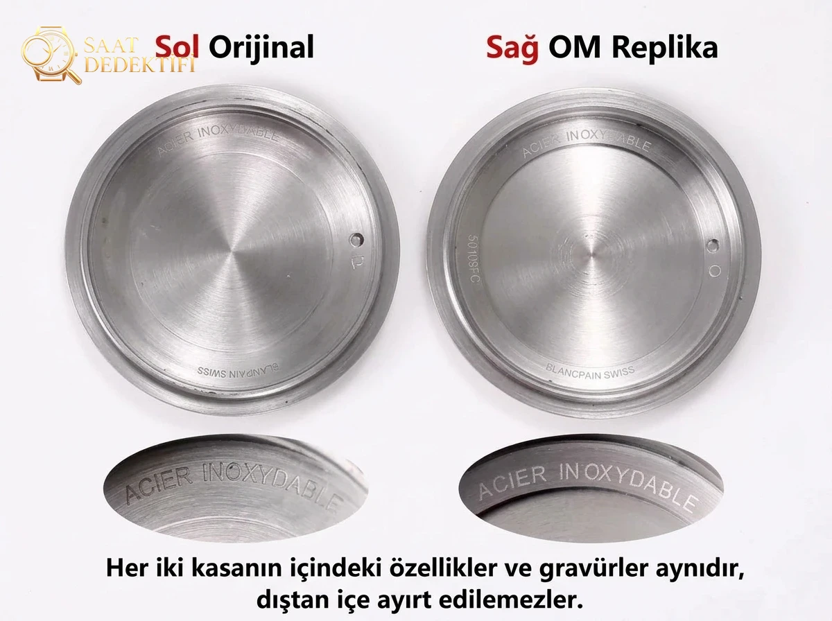 OM Factory Blancpain Fifty Fathoms 5085F çok fonksiyonlu dalış saati - orijinal karşılaştırmalı inceleme - Cam Yansıma Önleyici (AR) Kaplama