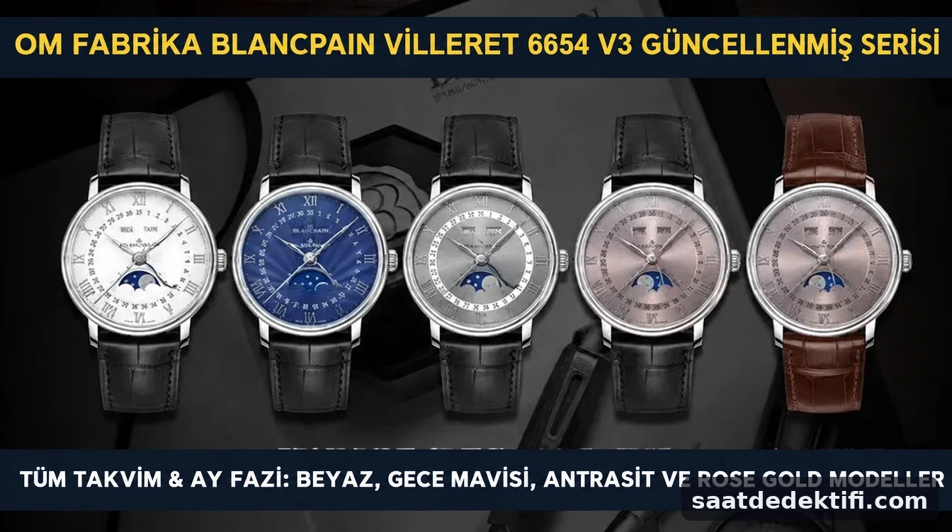 OM Factory Blancpain Villeret Quantieme Complet 6654 V3 super clone koleksiyonu ve kasa renk seçenekleri