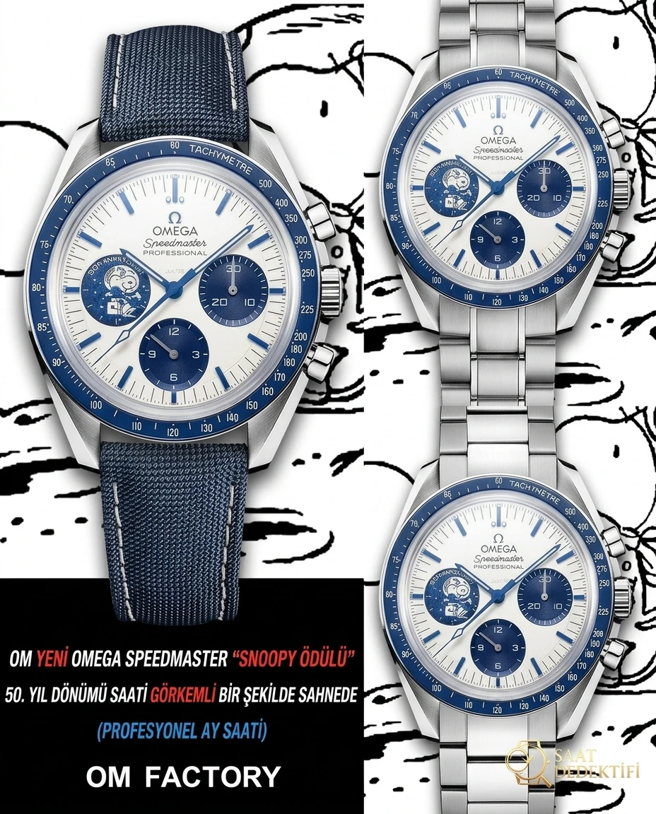 A Brief Look at the Workmanship of the OM Factory Omega Speedmaster Snoopy 50th Anniversary Model - Dial Detail and Bezel Workmanship