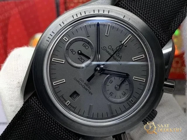 OM Factory Replica Omega Speedmaster Dark Side of the Moon “Black” Clone 9300 Mekanizmalı - Bilezik, Toka ve Klips Mekanizması