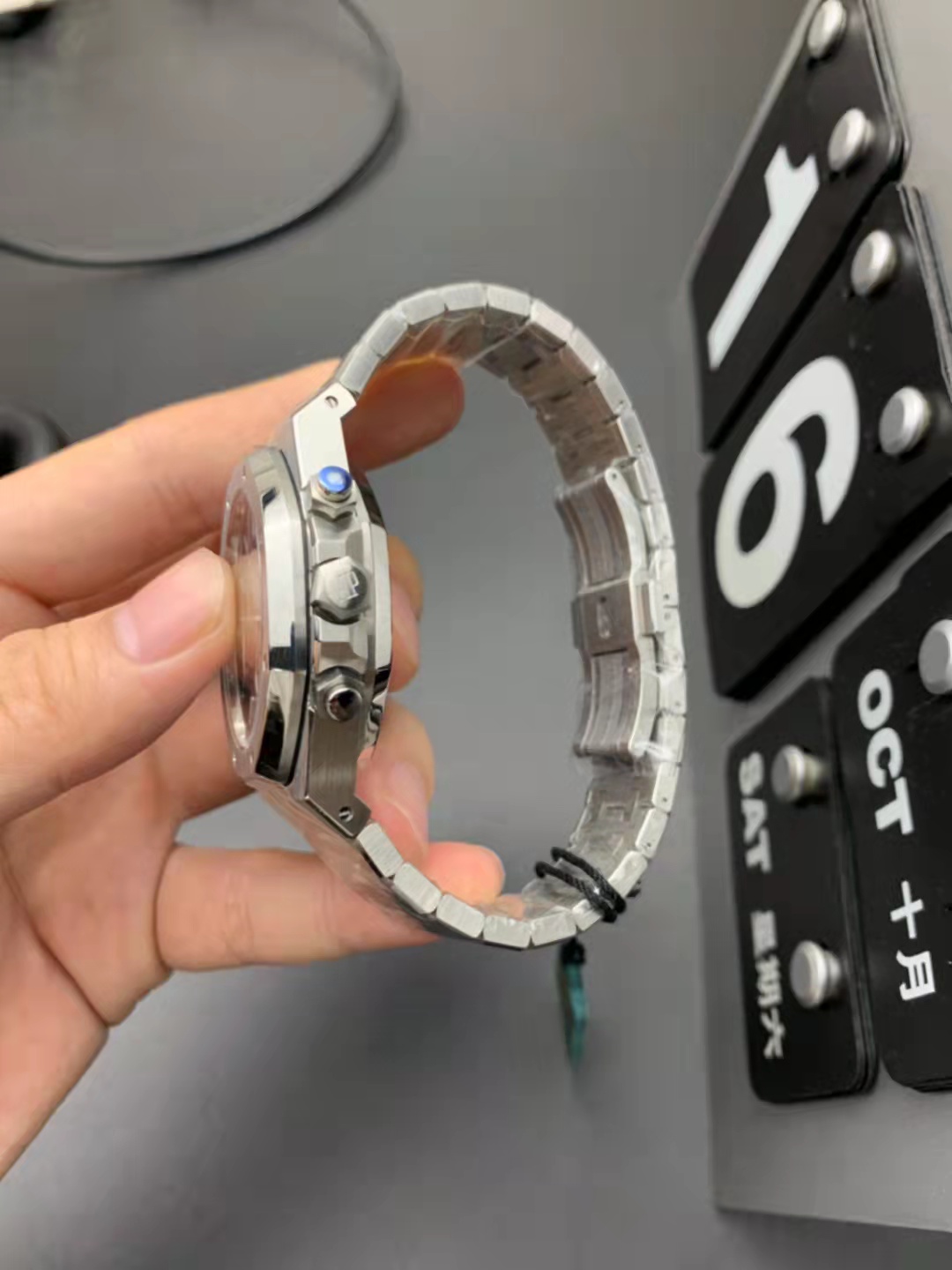 Audemars Piguet Royal Oak Kronograf Mavi Kurma Kolu