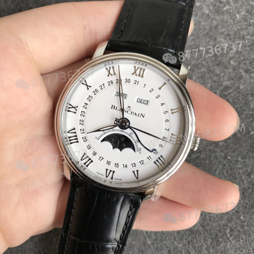 OM Factory V3 sürümü Blancpain 6654 tam takvim ay evreli saatte hangi noktalar geliştirildi? — 3. fotoğraf