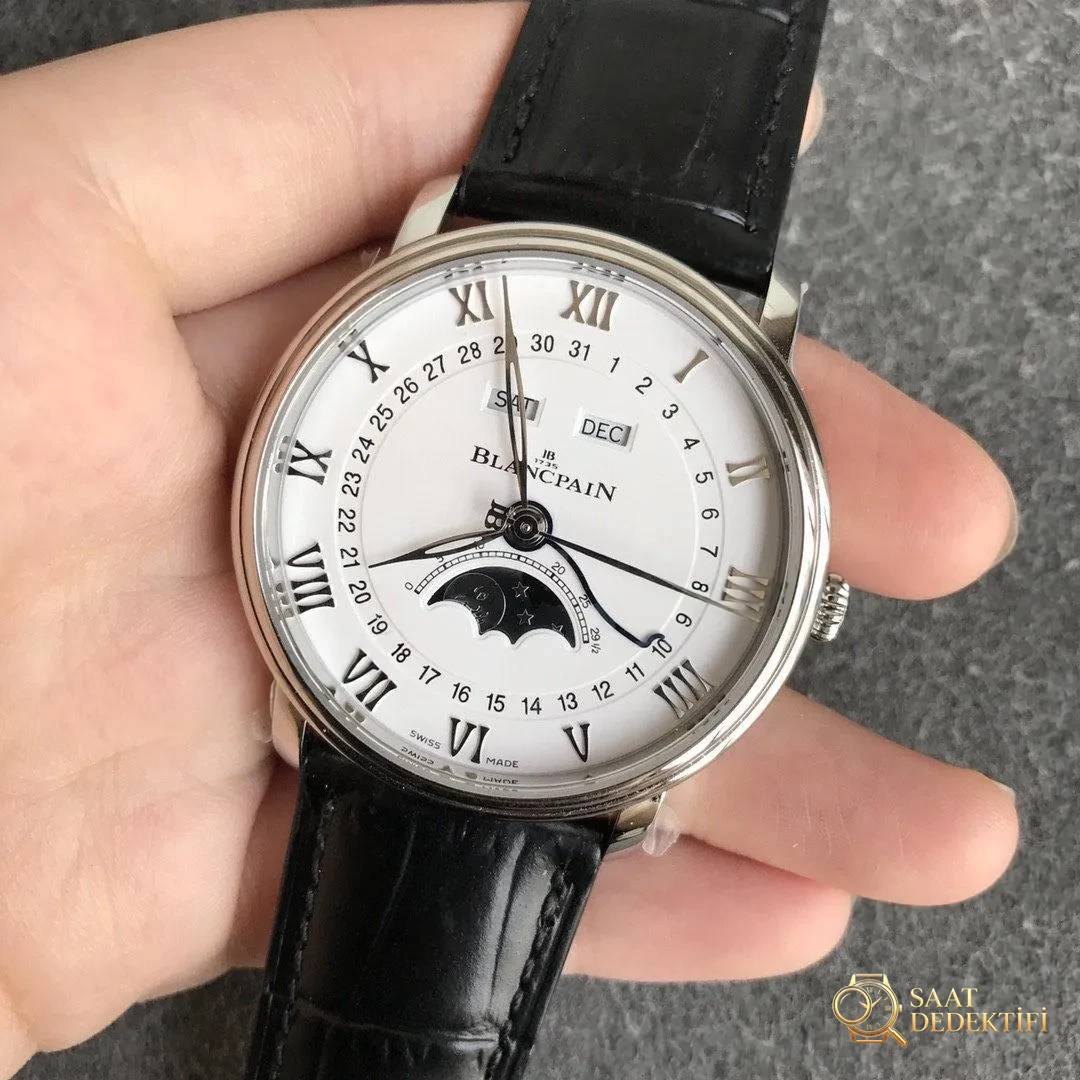 OM Factory V3 sürümü Blancpain 6654 tam takvim ay evreli saatte hangi noktalar geliştirildi? - Kasa Profili ve Kurma Kolu İncelemesi