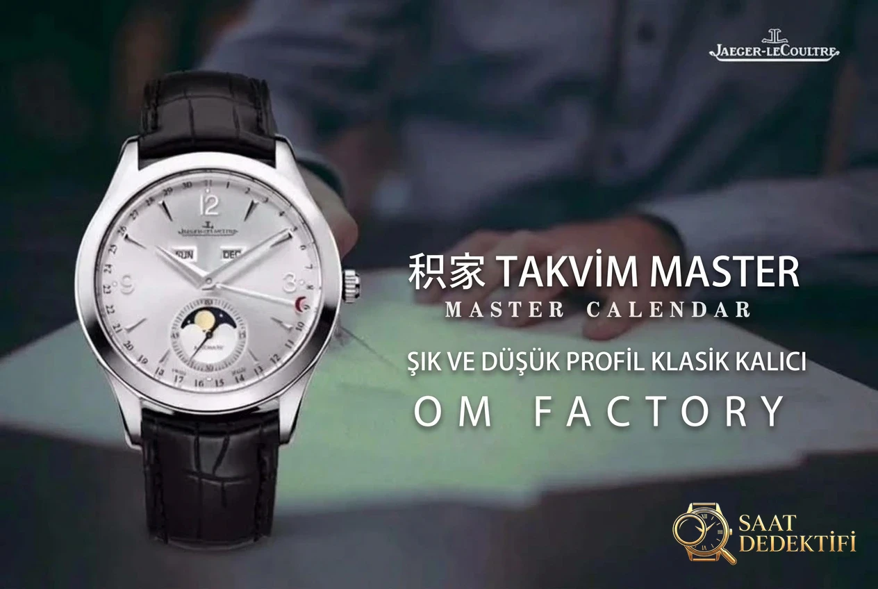 OM Jaeger-LeCoultre Master Calendar Ay Evreli 1558420 Yıllık Takvim Kol Saati Gerçek-Replika Karşılaştırmalı İnceleme - Kadran Detayı ve Bezel İşçiliği