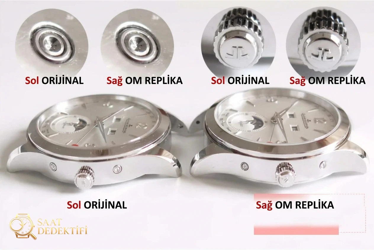OM Jaeger-LeCoultre Master Calendar Ay Evreli 1558420 Yıllık Takvim Kol Saati Gerçek-Replika Karşılaştırmalı İnceleme - Bilekte Duruş ve Kasa Orantısı