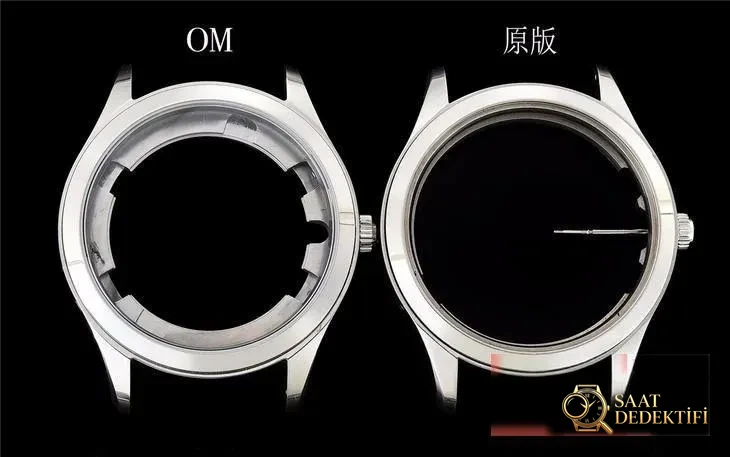 OM Jaeger-LeCoultre Master Calendar Ay Evreli 1558420 Yıllık Takvim Kol Saati Gerçek-Replika Karşılaştırmalı İnceleme - Yan Profil ve Kordon Bağlantısı