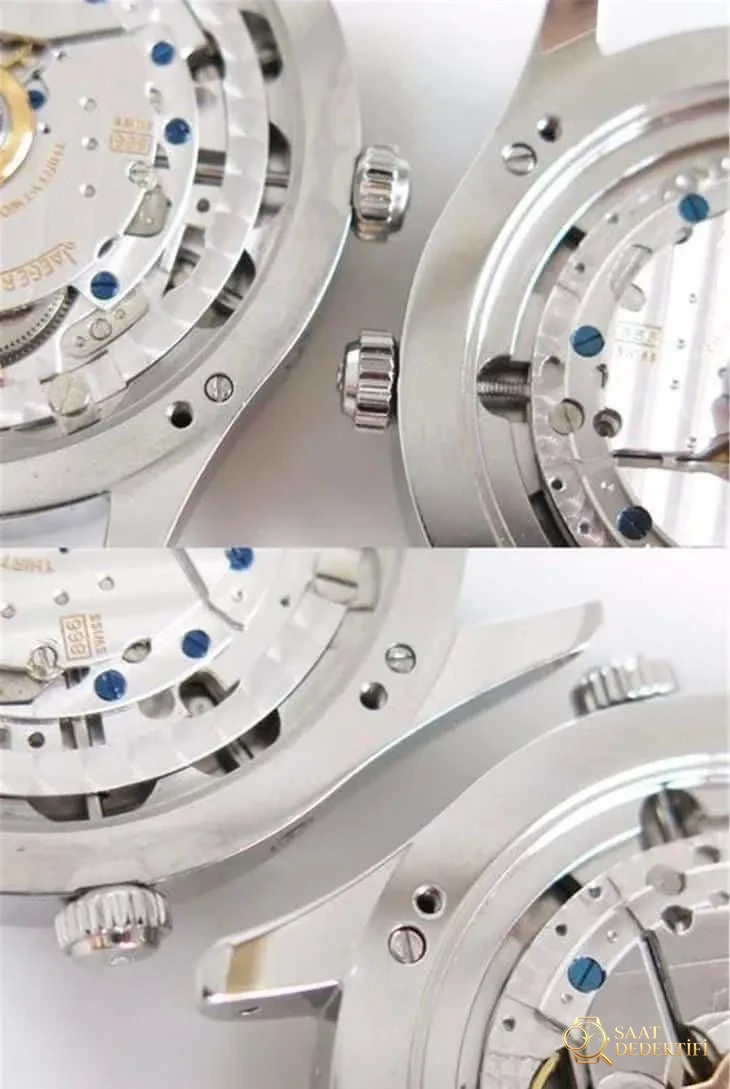 OM Jaeger-LeCoultre Master Calendar Ay Evreli 1558420 Yıllık Takvim Kol Saati Gerçek-Replika Karşılaştırmalı İnceleme - Tepe Koruması ve Ayar Fonksiyonu