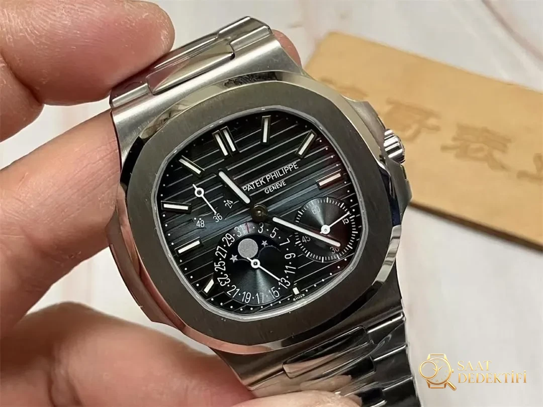 OME Factory Patek Philippe 5712 Nautilus tam modifiyeli, tek seferde bitmiş üst düzey versiyon - Kasa Profili ve Kurma Kolu İncelemesi