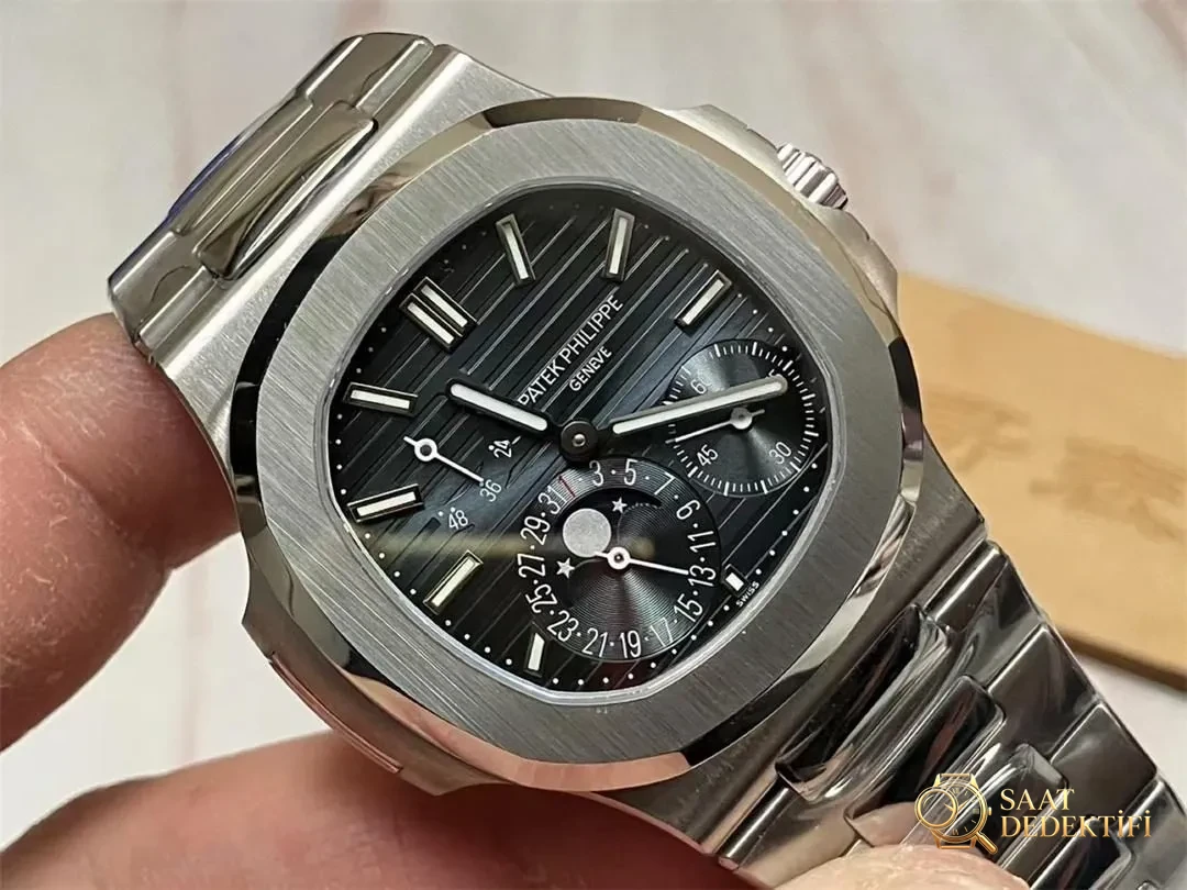 OME Factory Patek Philippe 5712 Nautilus tam modifiyeli, tek seferde bitmiş üst düzey versiyon - Makro Kadran ve İndeks İşçiliği