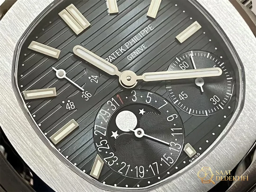 OME Factory Patek Philippe 5712 Nautilus tam modifiyeli, tek seferde bitmiş üst düzey versiyon - Fosfor ve Super-LumiNova Gece Görünümü