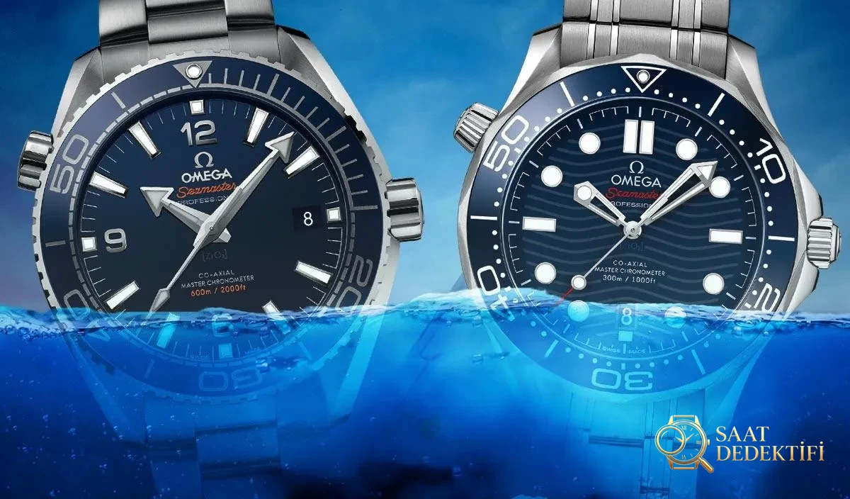 Comparaison Omega Planet Ocean vs Omega Seamaster - Vue de face et conception du boîtier