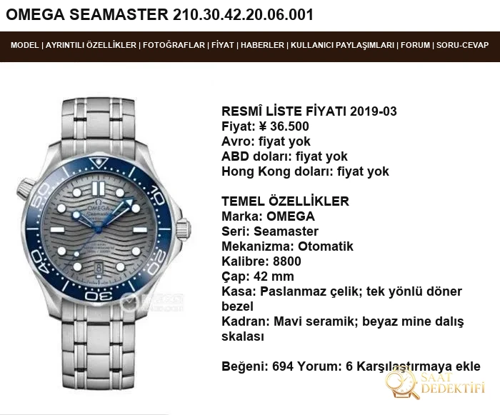 Omega Seamaster 21030422006001 Saatinin vs Versiyonu Ile Orijinal Oriji... - Ön Görünüm ve Kasa Tasarımı