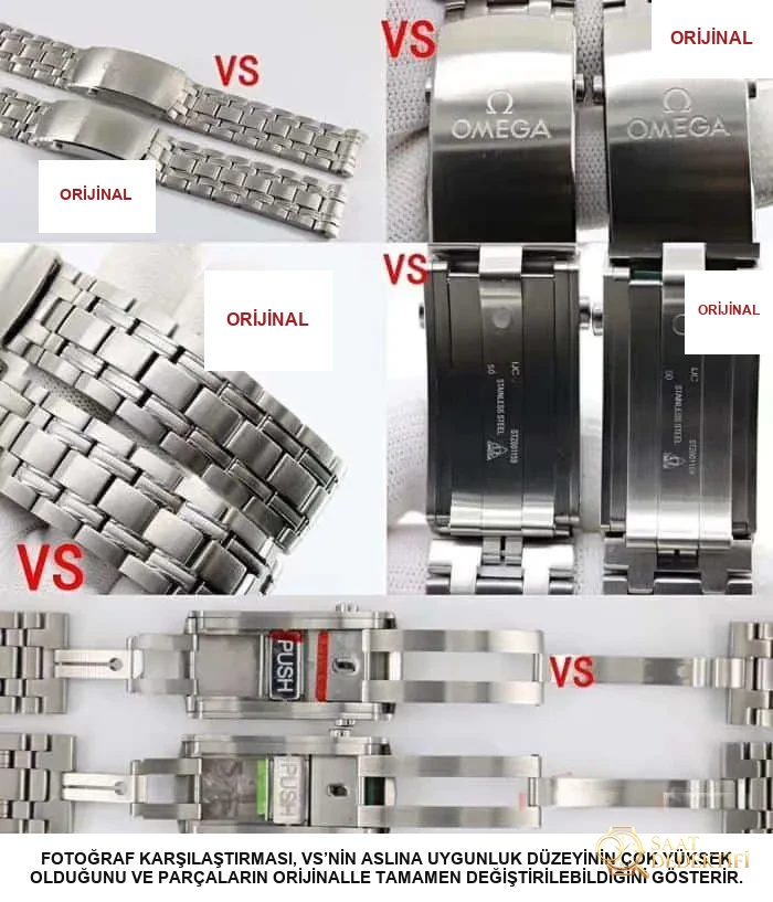 Omega Seamaster 210.30.42.20.06.001 saatinin VS versiyonu ile orijinal (orijinal) karşılaştırması. - Bilekte Duruş ve Kasa Orantısı