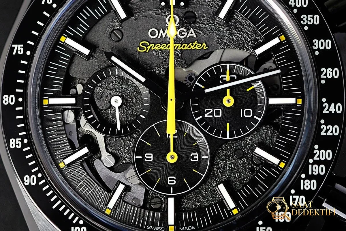 Omega Speedmaster Moonwatch Apollo 8 laser ablated kadran