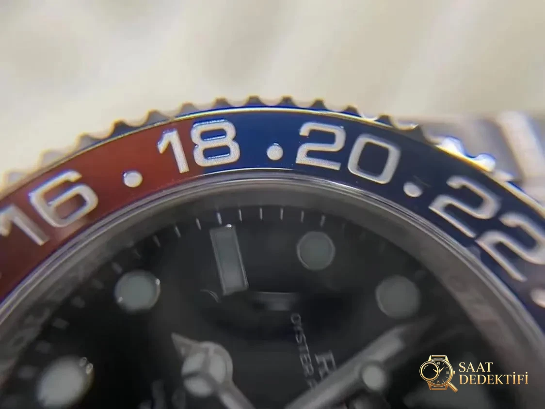 Ön Tanıtım: Clean Rolex GMT Cola bezel - kırmızı-mavi bezel - mavi-siyah bezelde renk farkı var mı? - Yan Profil ve Kordon Bağlantısı