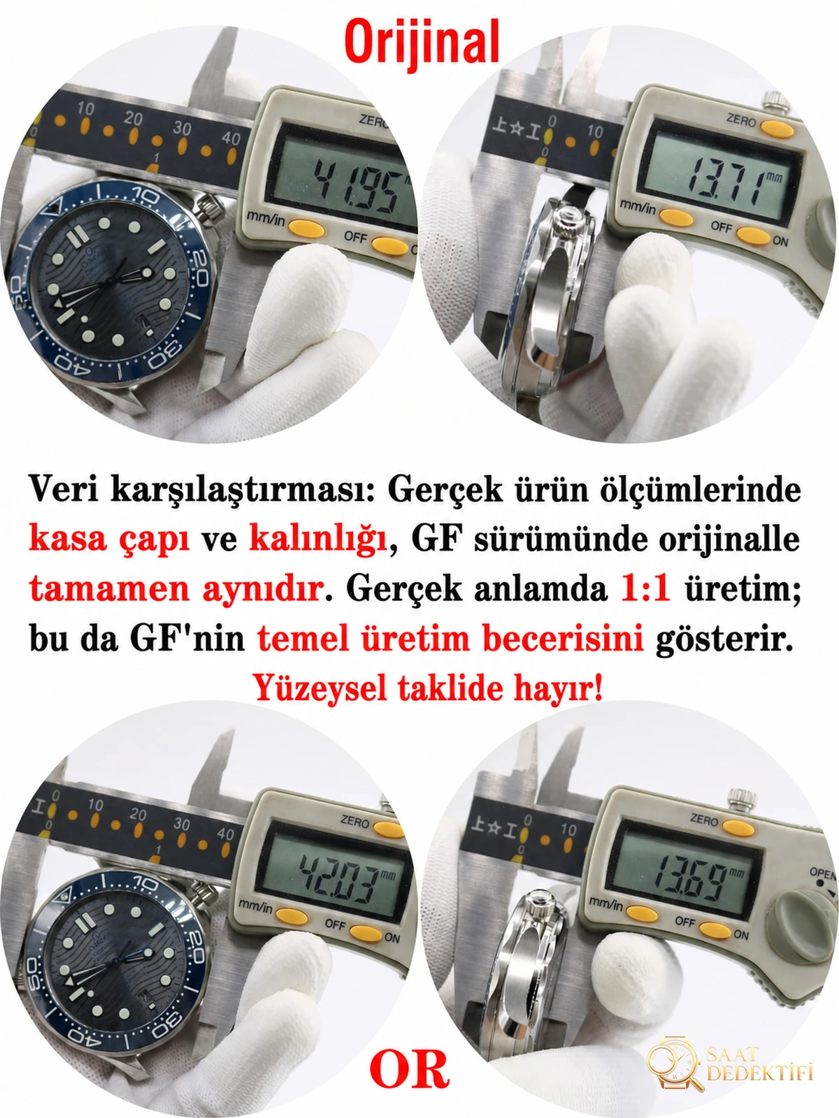 OR Factory Omega Seamaster 300 ile orijinal arasındaki farklar neler? - Kasa Profili ve Kurma Kolu İncelemesi