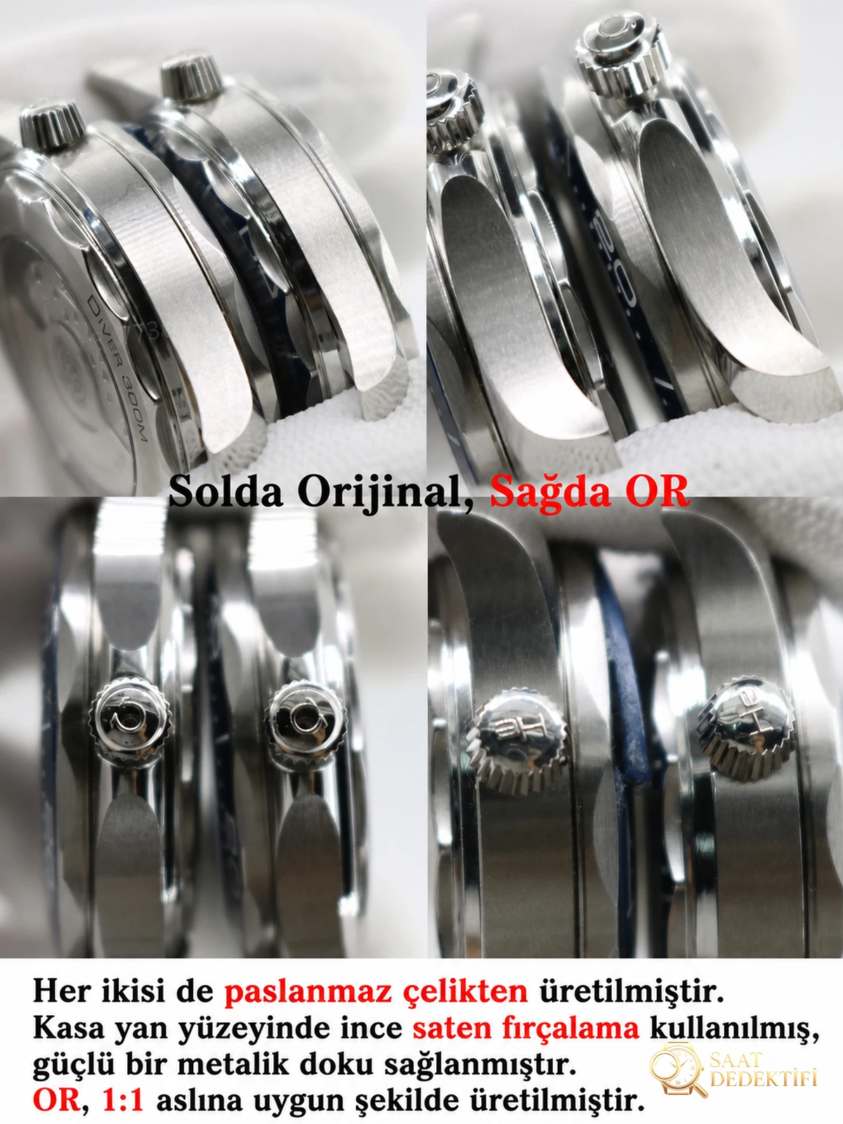 OR Factory Omega Seamaster 300 ile orijinal arasındaki farklar neler? - Arka Kapak ve Mekanizma Detayı