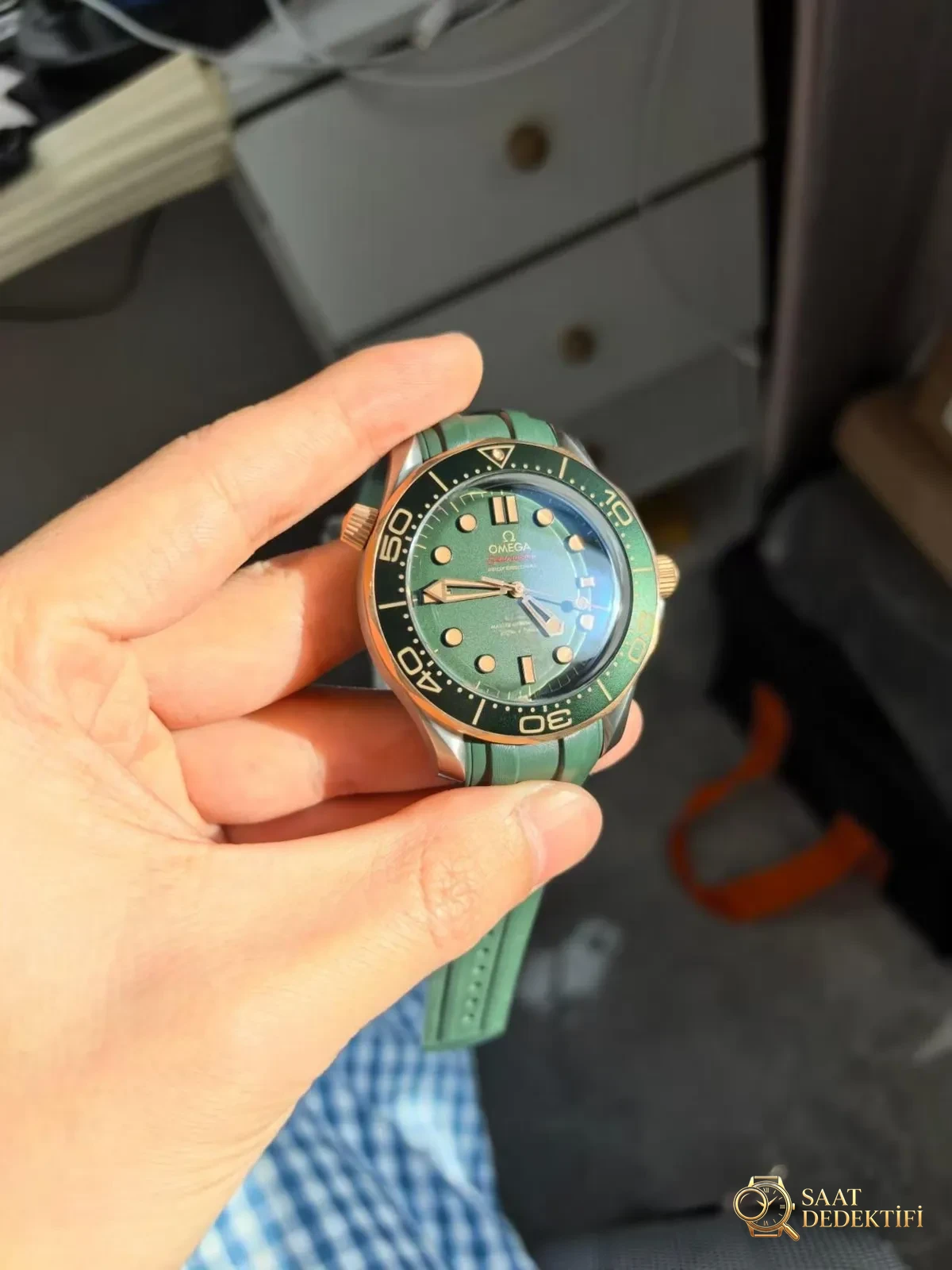OR Factory Seamaster Bronze Gold Green - Kadran Detayı ve Bezel İşçiliği