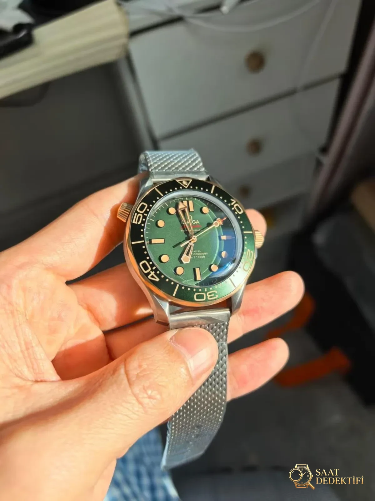 OR Factory Seamaster Bronze Gold Green - Bilezik, Toka ve Klips Mekanizması