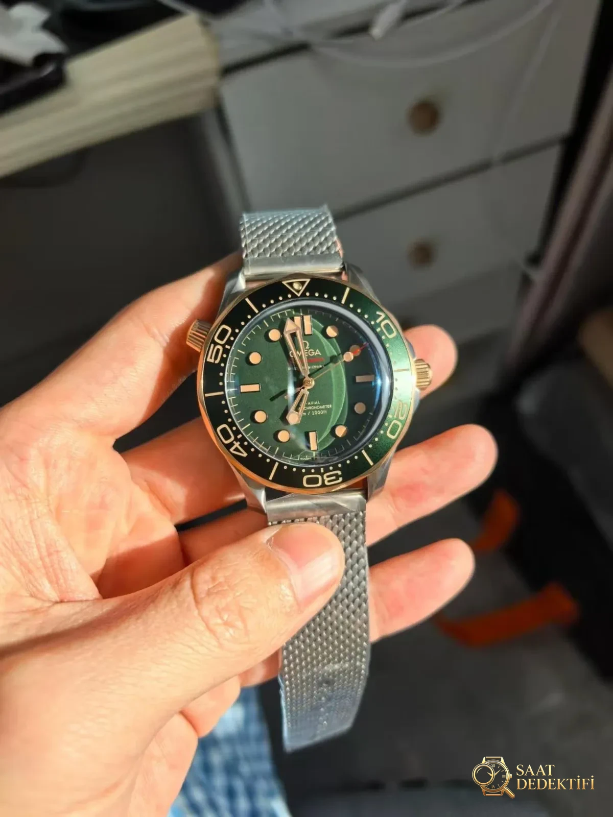 OR Factory Seamaster Bronze Gold Green - Klips Kilidi ve Lazer Damgalar