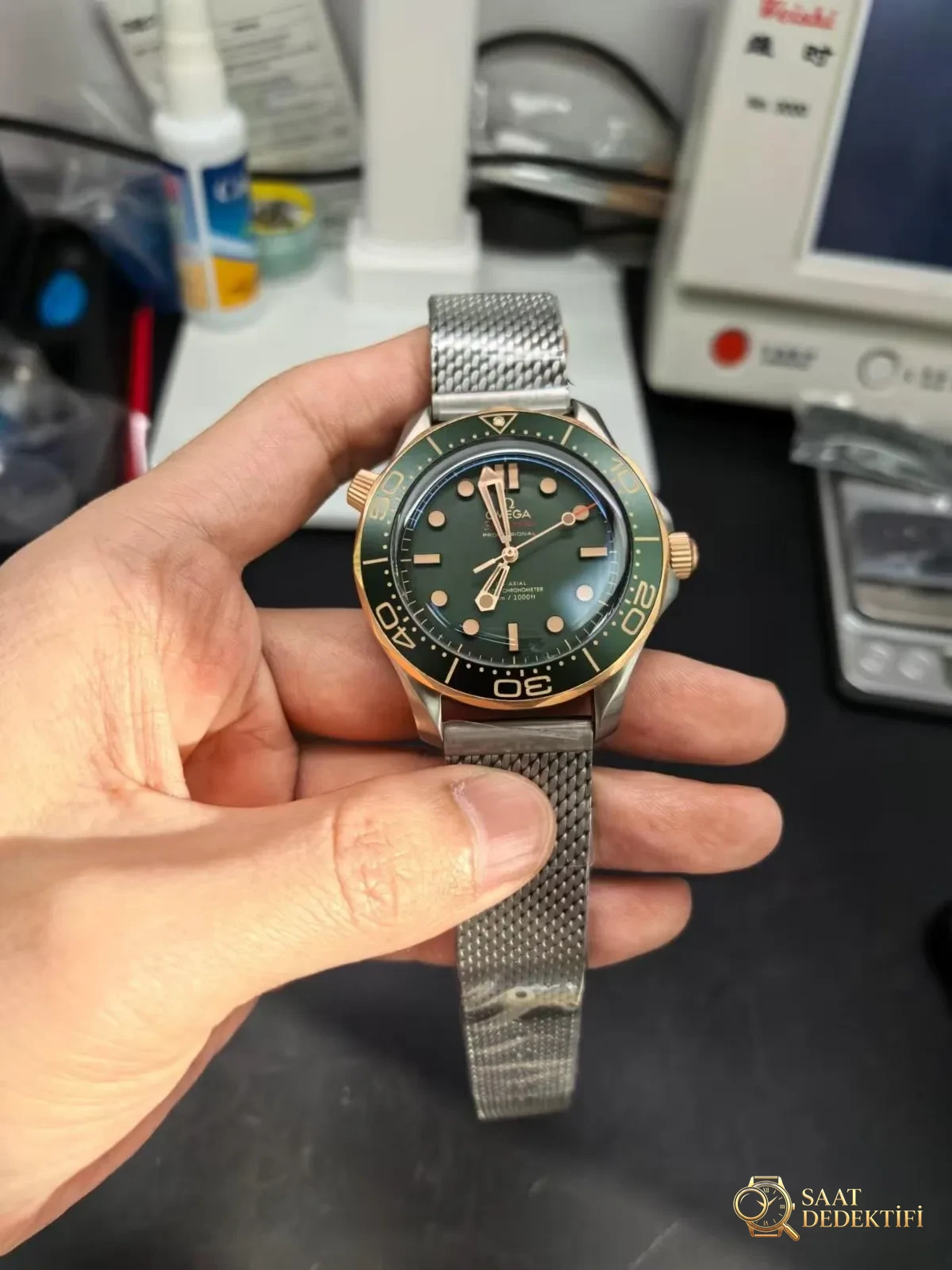 OR Factory Seamaster Bronze Gold Green - Fosfor ve Super-LumiNova Gece Görünümü
