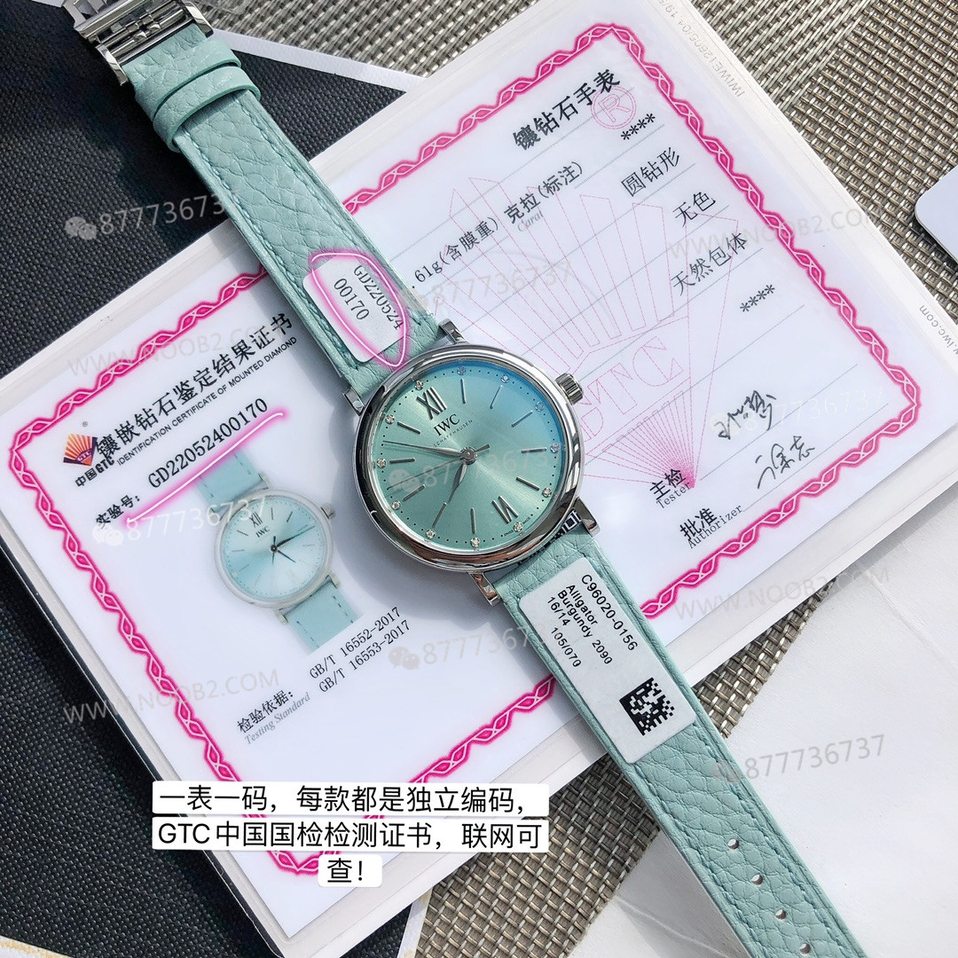 orijinal kalıp Fabrikası Replika IWC IW357416 Portofino Eileen Gu İmza Modeli Kadın Saati — 1. fotoğraf