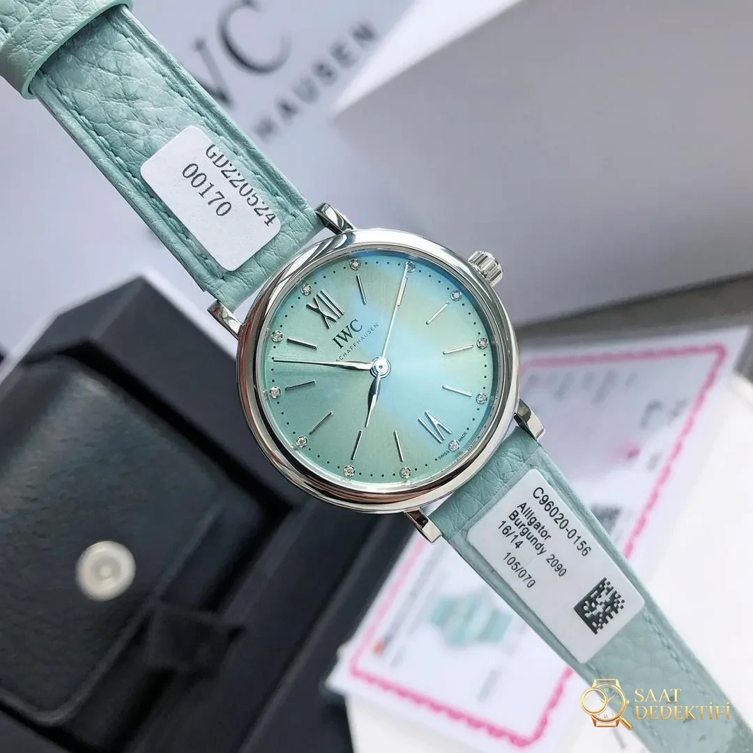 orijinal kalıp Fabrikası Replika IWC IW357416 Portofino Eileen Gu İmza Modeli Kadın Saati - Bilezik, Toka ve Klips Mekanizması