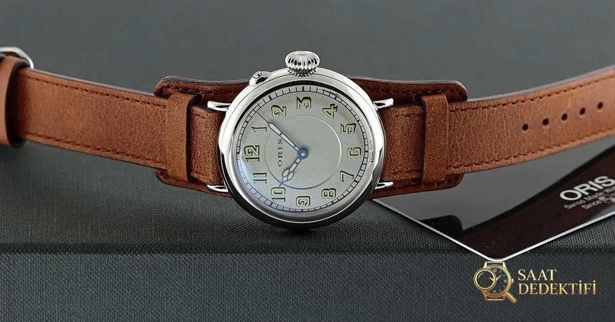Oris Big Kurma Kolu 1917 Sınırlı Üretim Deri Cuff Kayış