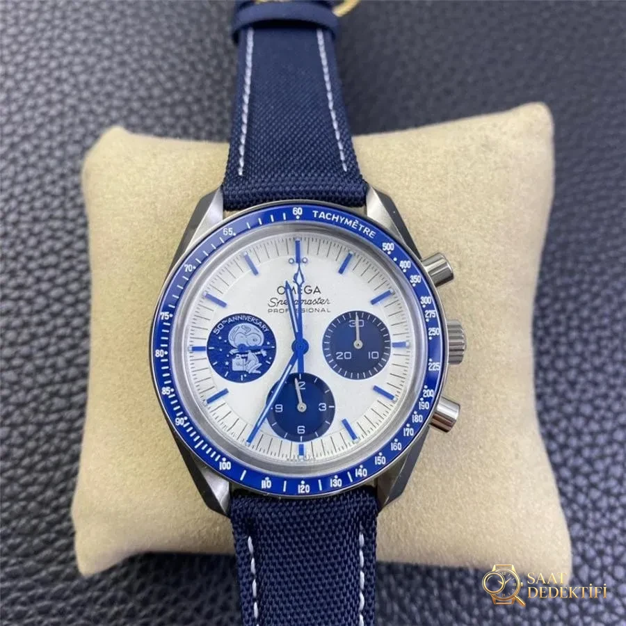 OS Factory Omega Snoopy Speedmaster kol saati detaylı incelemesi - Makro Kadran ve İndeks İşçiliği