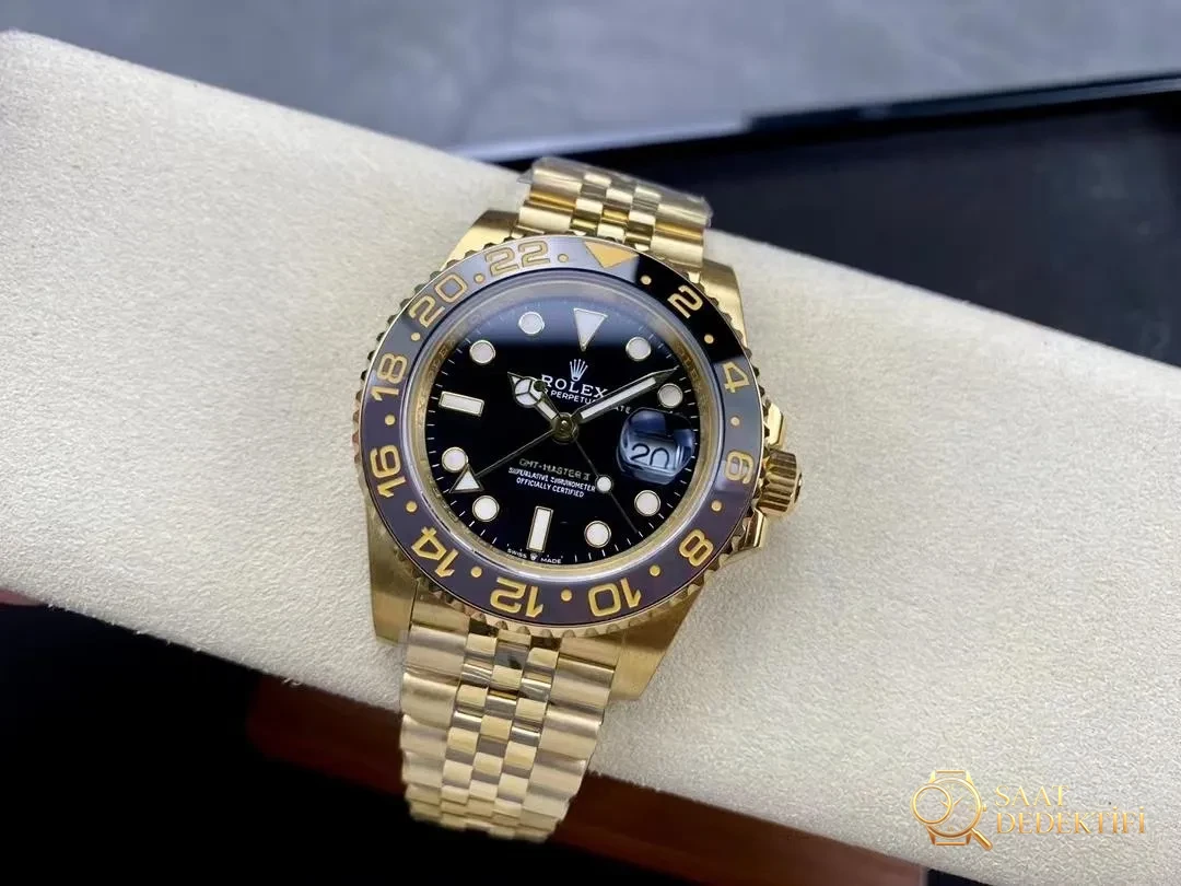 Rolex GMT-Master II 126718GRNR Full Gold Black Replica