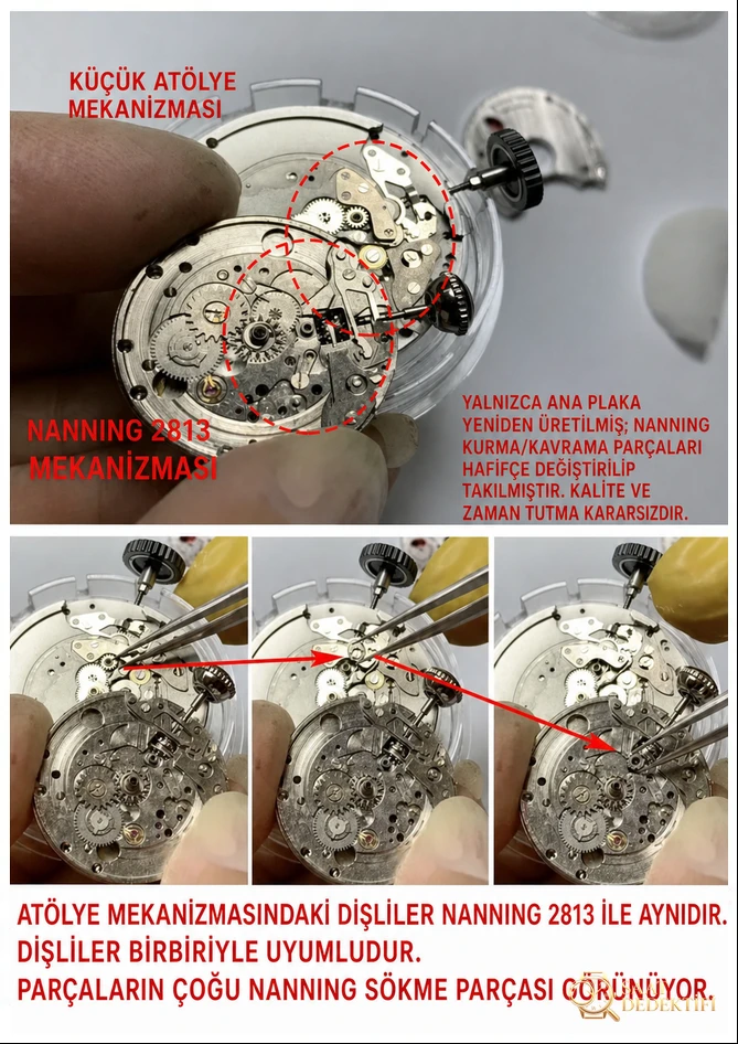 Panerai 441: Nanning mekanizmasından dönüştürülmüş tek kullanımlık mekanizma almamaya dikkat edin - Bilezik, Toka ve Klips Mekanizması