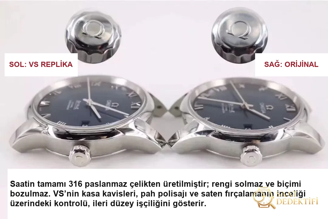 Parlak mavinin ardından bir yeni çalışma daha: VS Factory Omega mavi kadranlı De Ville 41 mm 8500 co-axial mekanizma orijinal karşılaştırmalı incelemesi - Makro Kadran ve İndeks İşçiliği