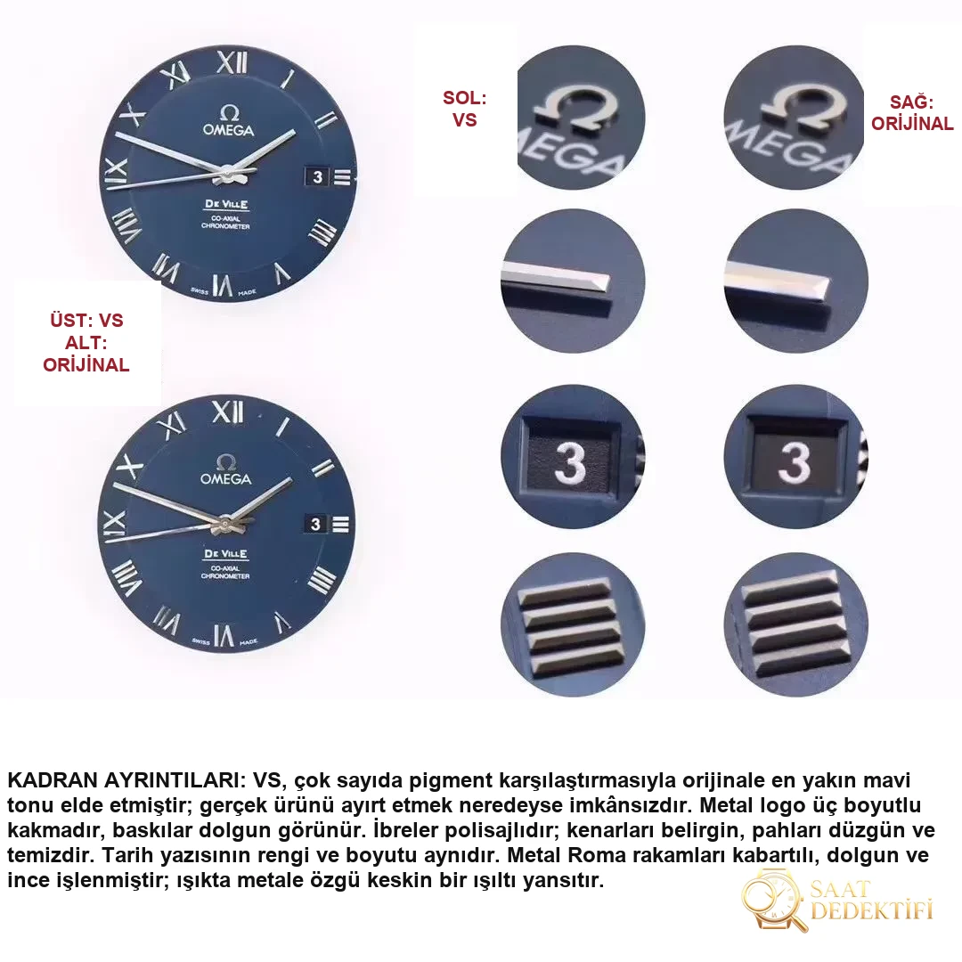 Parlak mavinin ardından bir yeni çalışma daha: VS Factory Omega mavi kadranlı De Ville 41 mm 8500 co-axial mekanizma orijinal karşılaştırmalı incelemesi - Yan Profil ve Kordon Bağlantısı