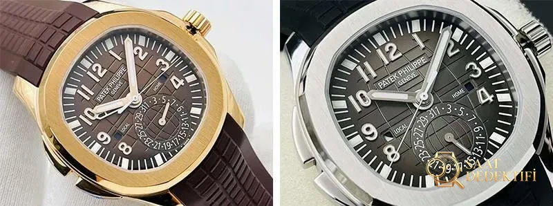 Revisión del reloj de pulsera Patek Philippe Aquanaut 5164: detalle de la esfera y mano de obra del bisel