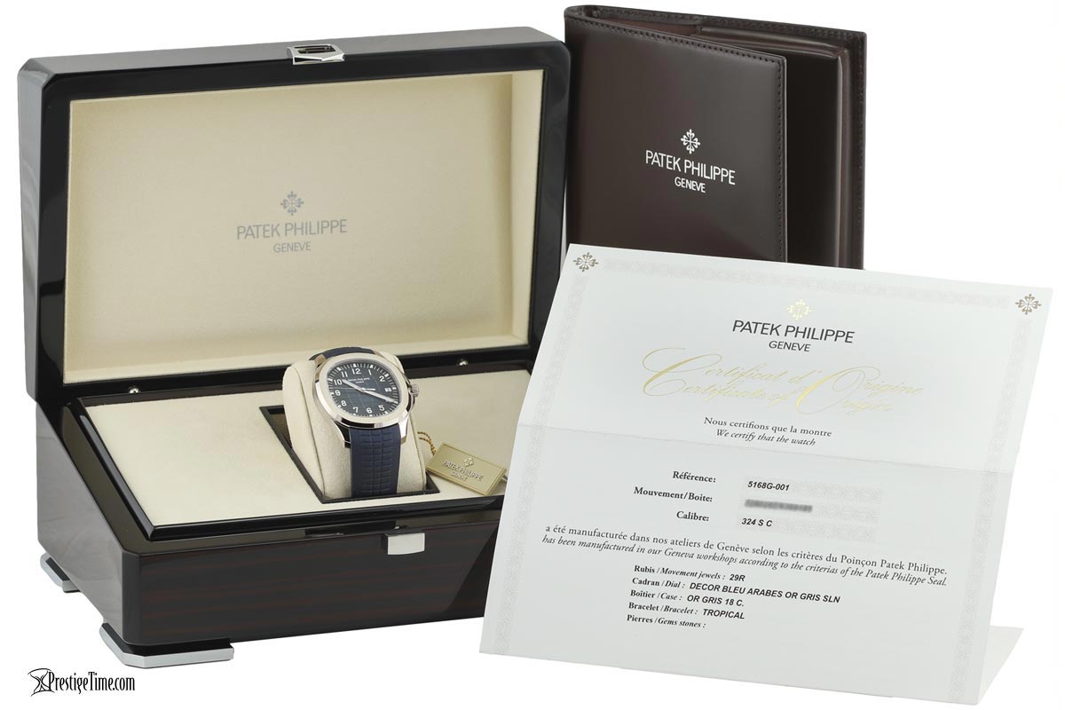 Patek Philippe Aquanaut Jumbo 20th Yıl Dönümü Edition 5168G 001 Kutu