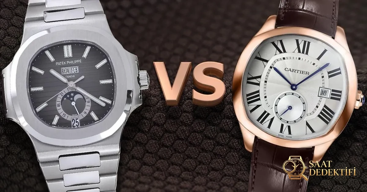 Patek Philippe vs Cartier Hangisi Daha Iyi Karşılaştırması - Ön Görünüm ve Kasa Tasarımı