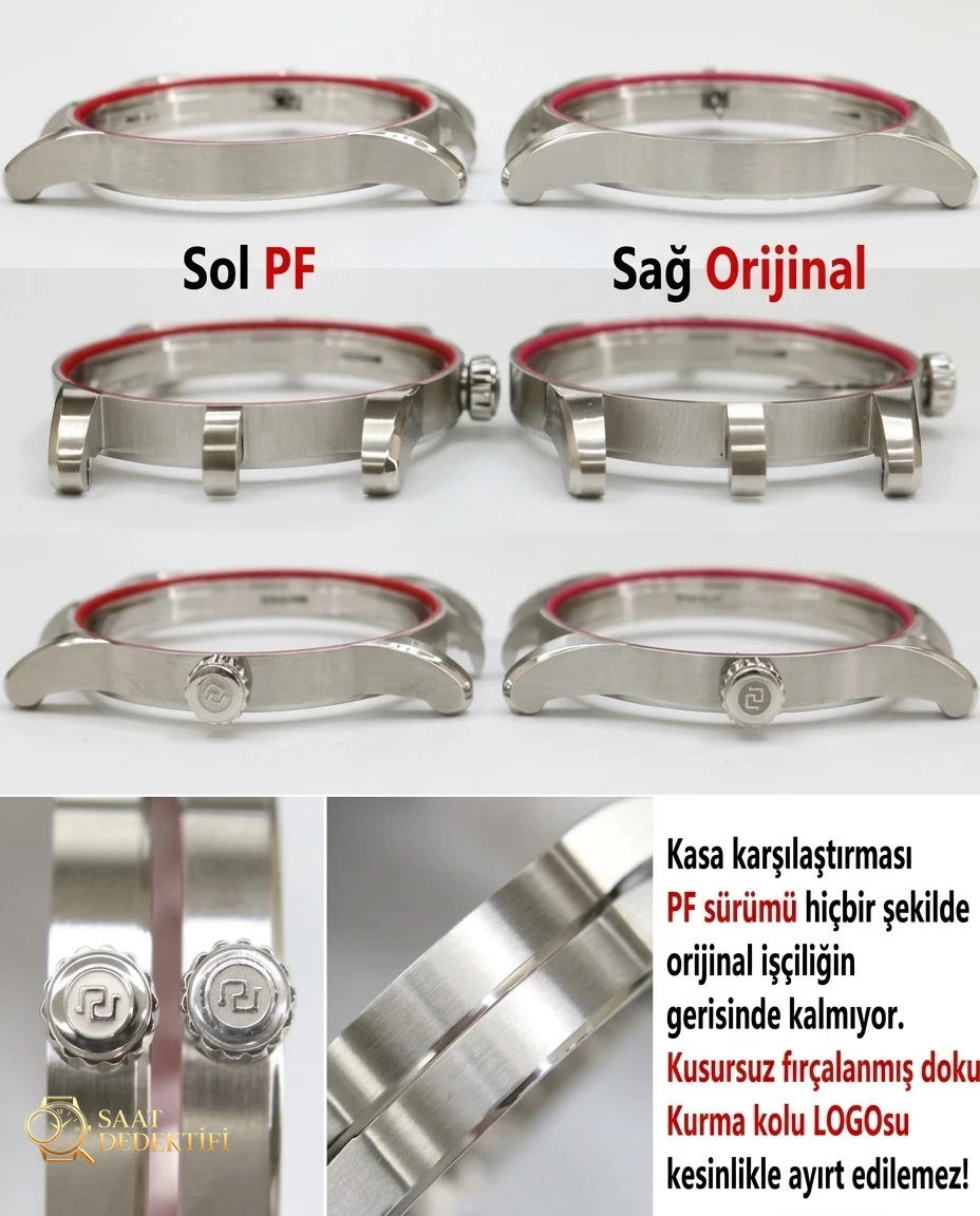 PF Factory Yeni Üretim Roger Dubuis EXCALIBUR (Excalibur Serisi) DBEX0535 Temel Seri Replika Saat Gerçek-Replika Karşılaştırması İncelemesi - Klips Kilidi ve Lazer Damgalar