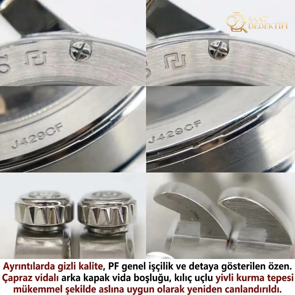 PF Factory Yeni Üretim Roger Dubuis EXCALIBUR (Excalibur Serisi) DBEX0535 Temel Seri Replika Saat Gerçek-Replika Karşılaştırması İncelemesi - Tepe Koruması ve Ayar Fonksiyonu