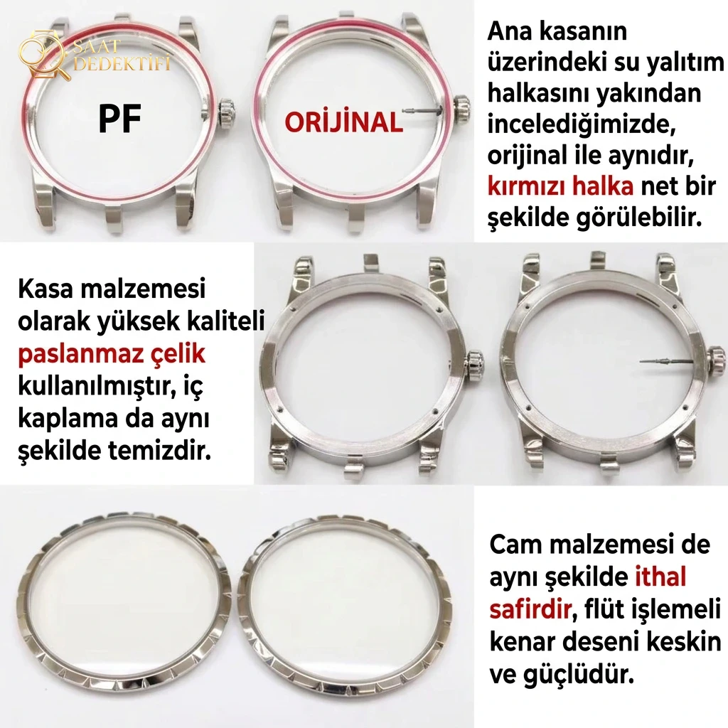 PF Factory Yeni Üretim Roger Dubuis EXCALIBUR (Excalibur Serisi) DBEX0535 Temel Seri Replika Saat Gerçek-Replika Karşılaştırması İncelemesi - Bilezik Bakla Ayrımı ve Pim Yapısı