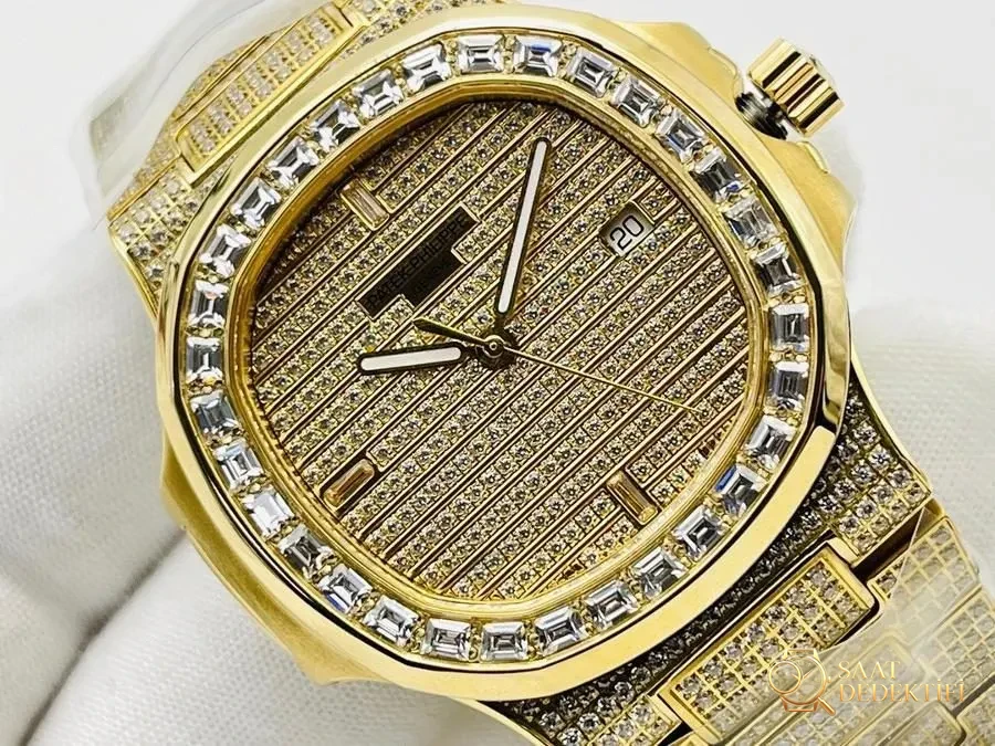 PFF Factory Patek Philippe 5711/1A Nautilus Elmas Taşlı Full Star - Kasa Profili ve Kurma Kolu İncelemesi