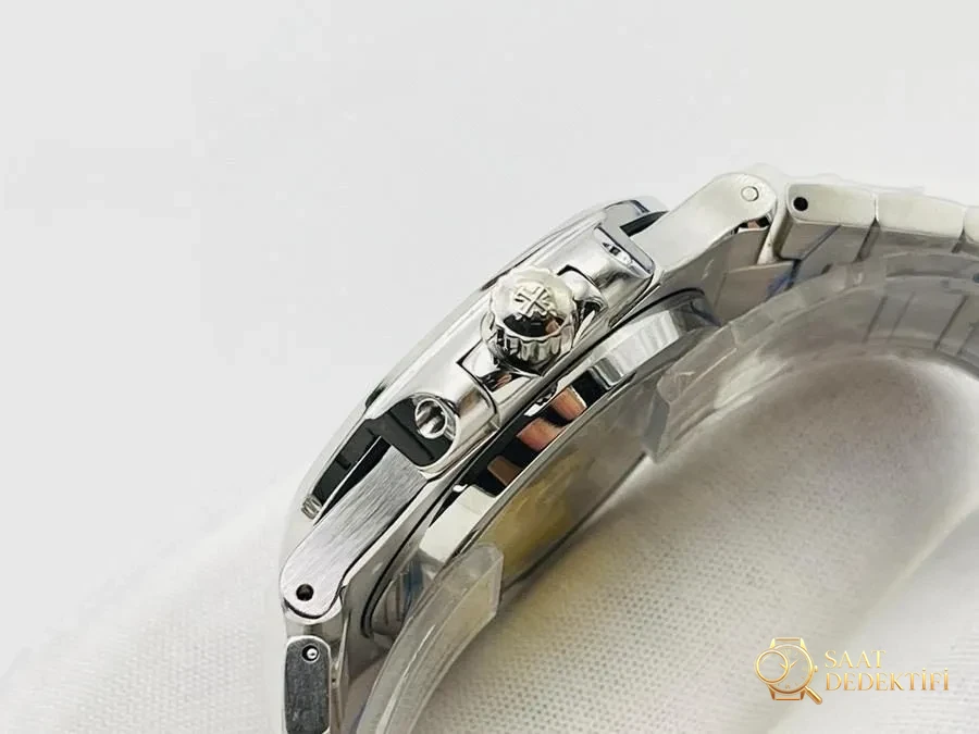 PFF Factory Patek Philippe 5711/1A Nautilus Elmas Taşlı Full Star - Yan Profil ve Kordon Bağlantısı