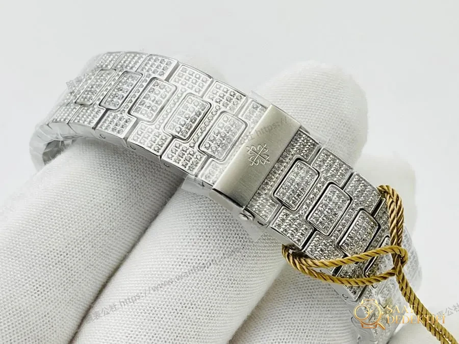 PFF Factory Patek Philippe 5711/1A Nautilus Elmas Taşlı Full Star - Tepe Koruması ve Ayar Fonksiyonu