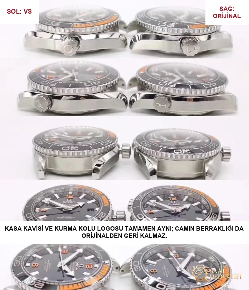 Planet Ocean 600M: VS Factory Omega Seamaster 600M çeyrek turuncu ve orijinal karşılaştırmalı inceleme - Takimetre Skalası ve Baskı Keskinliği