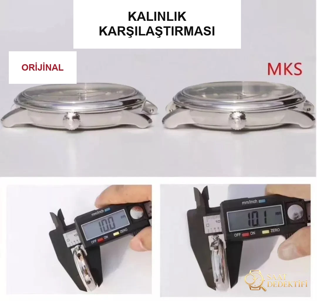 Popüler klasik saat MKS Factory Omega De Ville 39,5 mm orijinal karşılaştırmalı inceleme - Bilezik, Toka ve Klips Mekanizması