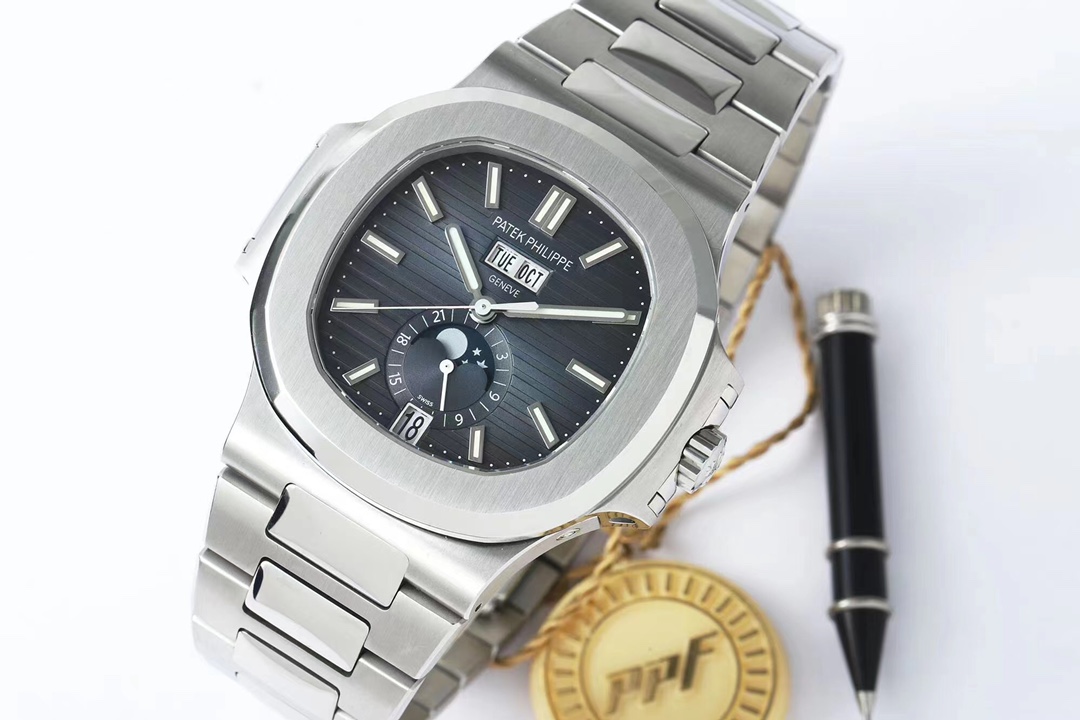 PPF Factory 2025 yılının en iddialı önerisi! Yeni "çelik kral" Patek Philippe Ref.5726/1A Nautilus yıllık takvim saati resmen tahta çıkıyor! — 1. fotoğraf