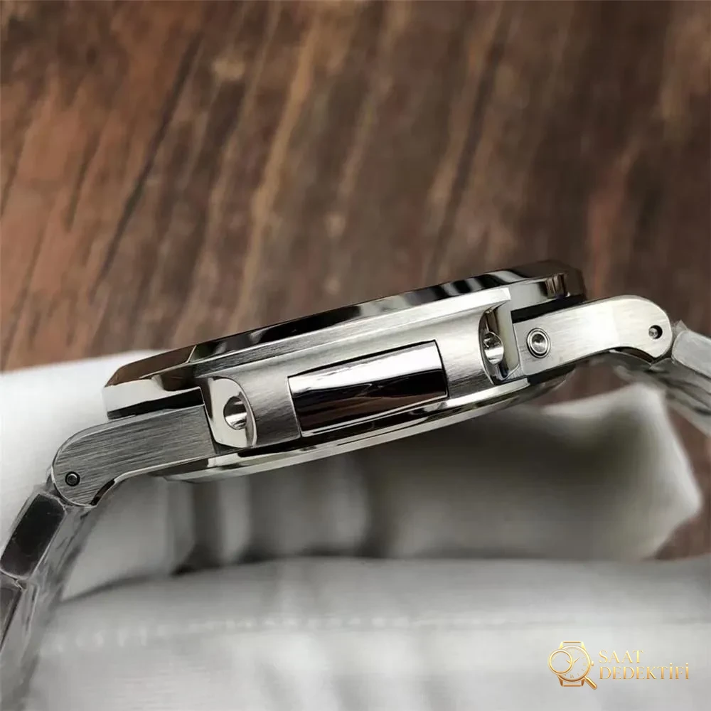 Is There Any Opening for PPF Factory Patek Philippe 5712 Nautilus 240 One Piece Mechanism Replica Watch? - Macro Dial and Index Workmanship